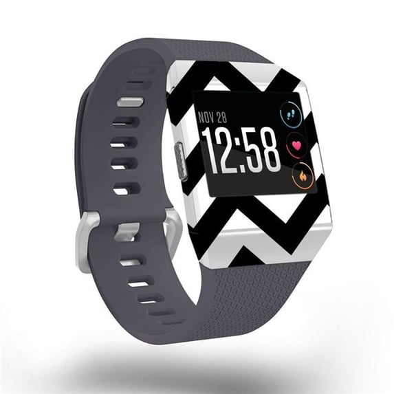 MightySkins FITION-Black Chevron Skin for Fitbit Ionic - Black Chevron