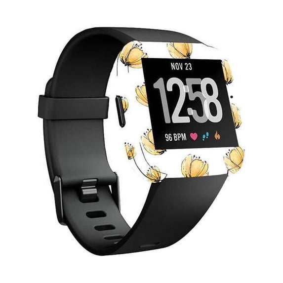 MightySkins FITVE-Yellow Poppy Skin Decal Wrap for Fitbit Versa Smartwatch Sticker - Yellow Poppy