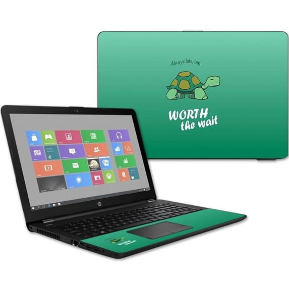 MightySkins HP15T-Late Turtle Skin Decal Wrap for HP 15T Laptop 15.6 in. 2017 - Late Turtle
