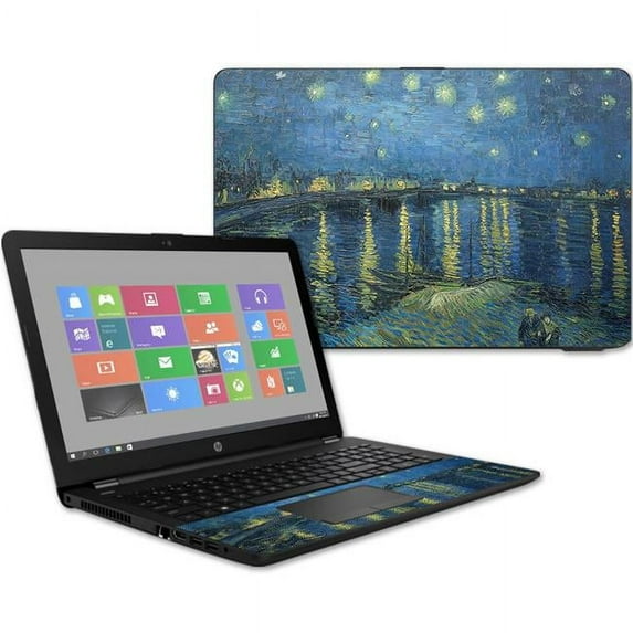 Carbon Fiber Skin Decal Wrap Compatible With HP 15t Laptop 15.6" (2017) Sticker Design Over The Rhone