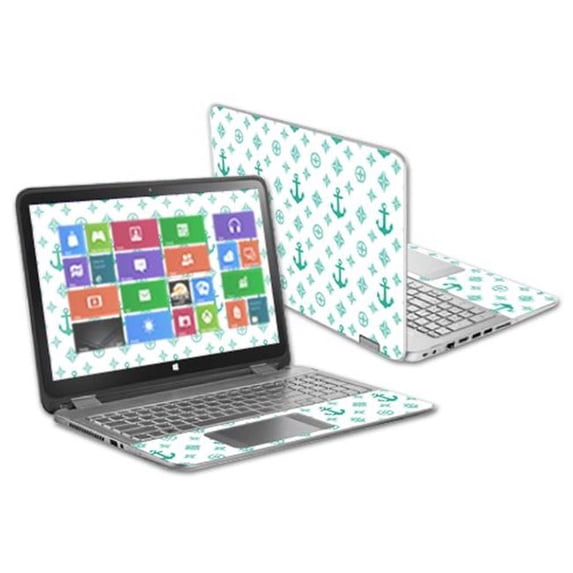 MightySkins HPENVY15-Teal Designer Skin Decal Wrap for 15.6 in. HP Envy x360 2014 Cover Sticker Skins - Teal Designer