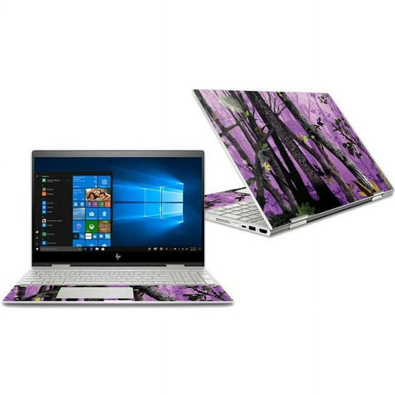 MightySkins HPENX31518-Purple Tree Camo Skin Decal Wrap for HP Envy X360 Convertible 15 in. 2018 Sticker - Purple Tree Camo