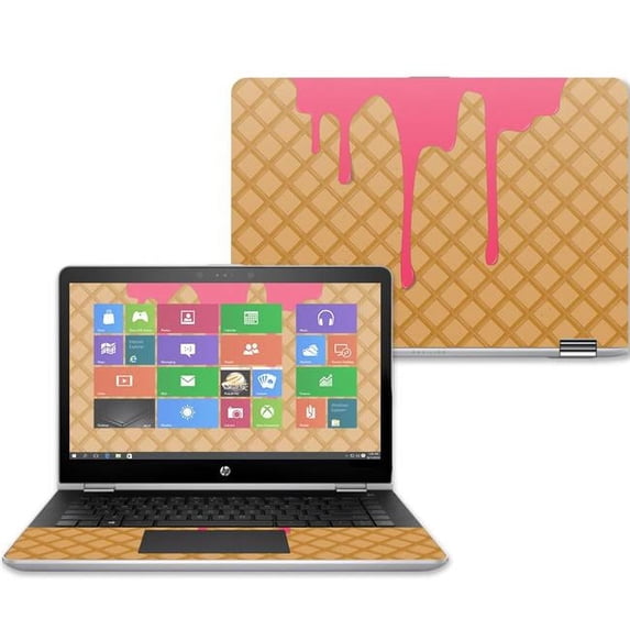 MightySkins HPPX360143-Ice Cream Cone Skin Decal Wrap for 14 in. HP Pavilion x360 2017 Sticker - Ice Cream Cone