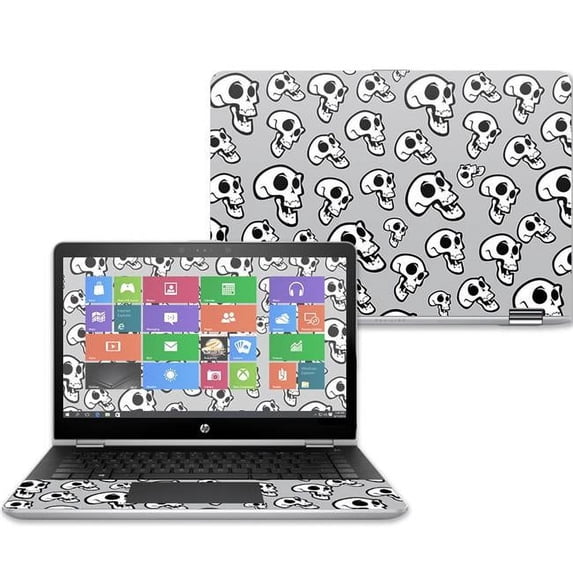 MightySkins HPPX360143-Laughing Skulls Skin Decal Wrap for 14 in. HP Pavilion x360 2017 Sticker - Laughing Skulls
