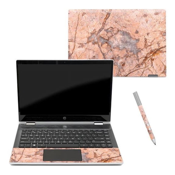 MightySkins HPPX360144-Blush Marble Skin Decal Wrap for Pavilion X360 14 in. 2018 Sticker - Blush Marble