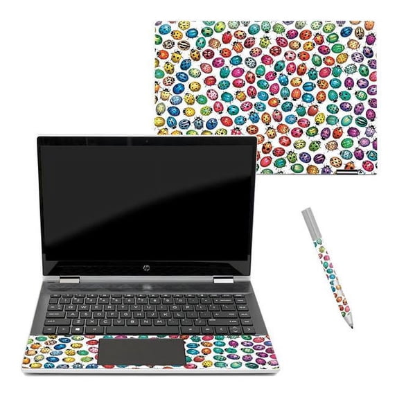 MightySkins HPPX360144-Color Bugs Skin Decal Wrap for HP Pavilion X360 14 in. 2018 Sticker - Color Bugs