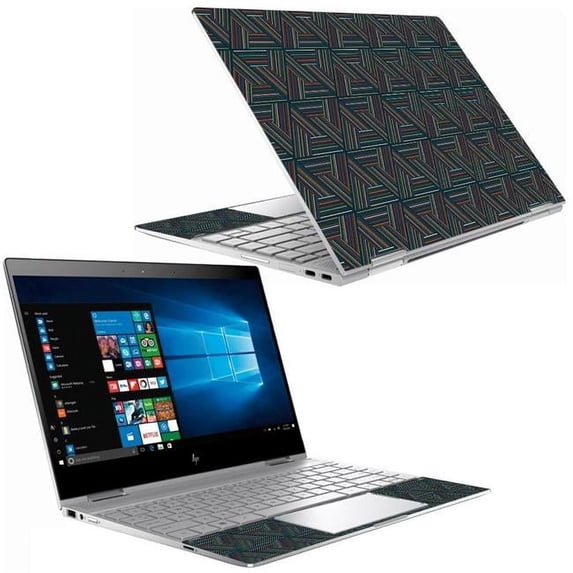 MightySkins HPSX3601318-Triangle Stripes Skin Decal Wrap for HP Spectre X360 13 in. 2018 Sticker - Triangle Stripes