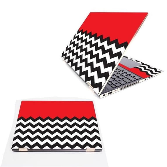 MightySkins HPSX3601518-Red Chevron Skin Decal Wrap for HP Spectre X360 15.6 in. 2018 Sticker - Red Chevron