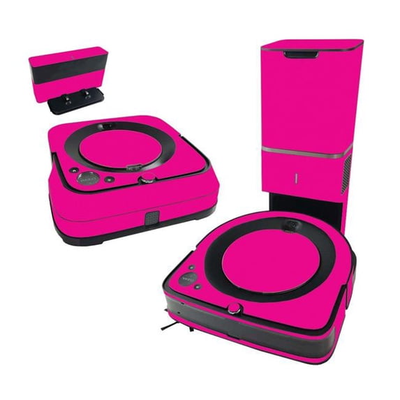 MightySkins IRROS9PLBUN-Solid Hot Pink Skin for iRobot Roomba s9 Plus Vacuum & Braava Jet m6 Bundle - Solid Hot Pink