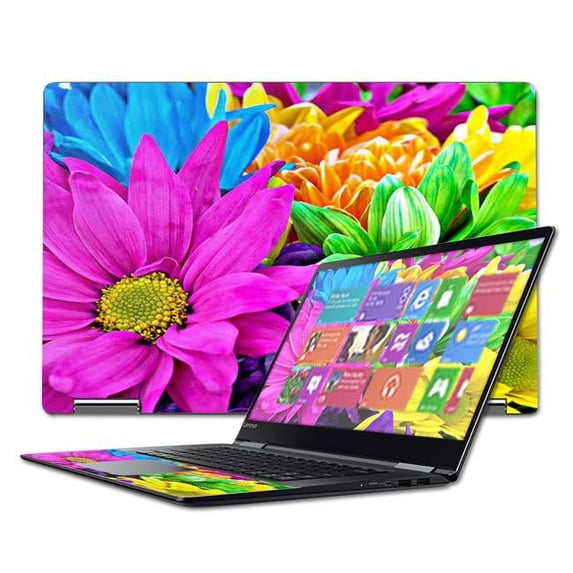 MightySkins LENY71015-Colorful Flowers Skin Decal Wrap for 15.6 in. Lenovo Yoga 710 - Colorful Flowers