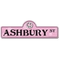 thumbnail image 1 of Ashbury Street Sign | Indoor/Outdoor | Funny Home Decor for Garages, Living Rooms, Bedroom, Offices | SignMission personalized gift, 1 of 5