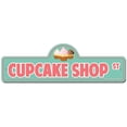 thumbnail image 1 of Cupcake Shop Street Sign | Indoor/Outdoor | Funny Home Decor for Garages, Living Rooms, Bedroom, Offices | SignMission personalized gift, 1 of 5