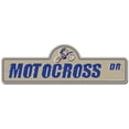 thumbnail image 1 of Motocross Street Sign | Indoor/Outdoor | Funny Home Decor for Garages, Living Rooms, Bedroom, Offices | SignMission personalized gift, 1 of 5