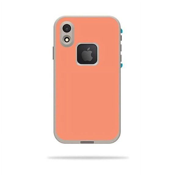 MightySkins LIFIPXR-Solid Peach Skin Decal Wrap for LifeProof Fre iPhone XR Case Sticker - Solid Peach