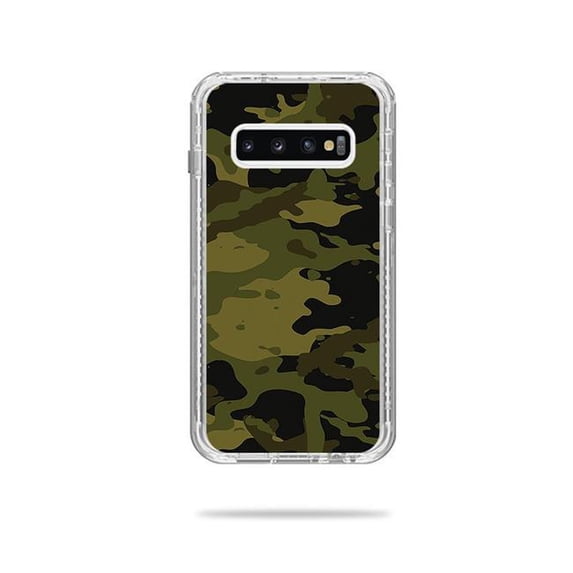 MightySkins LIFNESA10PL-Green Camouflage Skin Decal Wrap for LifeProof Next Case Samsung Galaxy S10 Plus Sticker - Green Camouflage