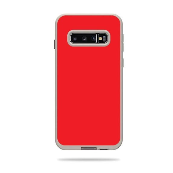 MightySkins LIFSAG10PL-Solid Red Skin Decal Wrap for LifeProof Fre Case Samsung Galaxy S10 Plus Sticker - Solid Red