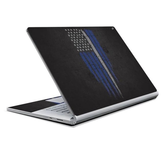 MightySkins MISURFB17-Thin White Line Skin Decal Wrap for Microsoft Surface Book 2 13 in. 2017 - Thin White Line