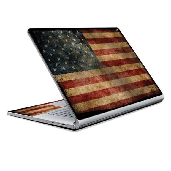 MightySkins MISURFB215-Vintage Flag Skin for 15 in. 2018 Microsoft Surface Book 2, Vintage Flag