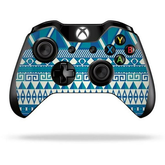 MightySkins MIXBONCO-Blue Aztec Skin Decal Wrap for Microsoft Xbox One & One S Controller Sticker - Blue Aztec