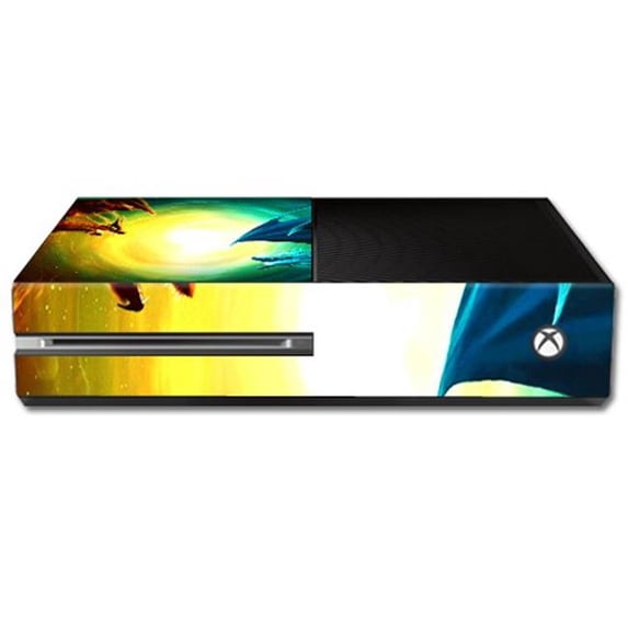 MightySkins MIXBONE-Dragon Battle Skin Decal Wrap for Microsoft Xbox One Console Sticker - Dragon Battle