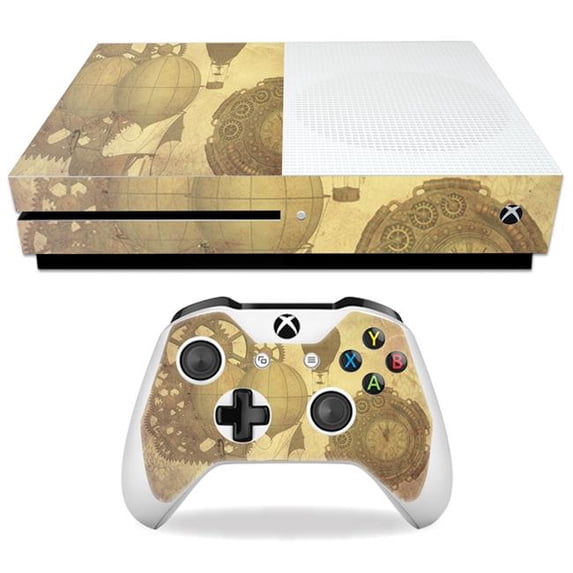 MightySkins MIXBONES-Steam Punk Paper Skin Decal Wrap for Microsoft Xbox One S Sticker - Steam Punk Paper