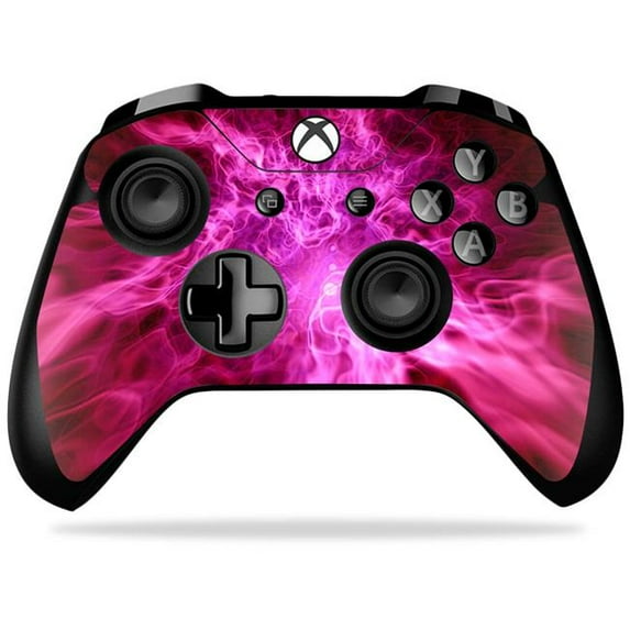 MightySkins MIXBONXCO-Red Mystic Flames Skin Decal Wrap for Microsoft Xbox One X Controller Sticker - Red Mystic Flames