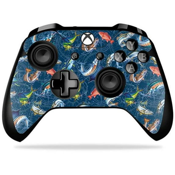 MightySkins MIXBONXCO-Saltwater Compass Skin Decal Wrap for Microsoft Xbox One X Controller Sticker - Saltwater Compass