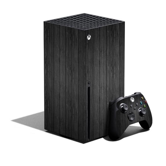 MightySkins MIXBSERXCMB-Black Wood Skin for XBOX Series X Bundle - Black Wood