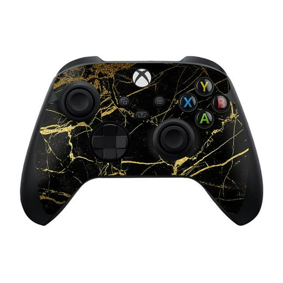 MightySkins MIXBSERXSCON-Black Gold Marble Skin for XBOX Series X & S Controller - Black Gold Marble