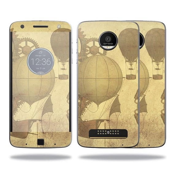 MightySkins MOMZFO-Steam Punk Paper Skin for Motorola Moto Z Force Sticker Wrap Cover Sticker - Steam Punk Paper
