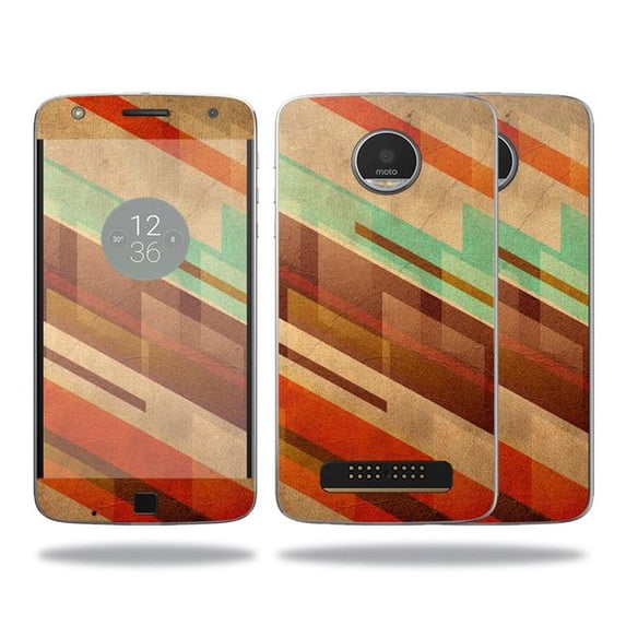 MightySkins MOMZPL-Abstract Wood Skin for Motorola Moto Z Play Sticker Wrap Cover Sticker - Abstract Wood