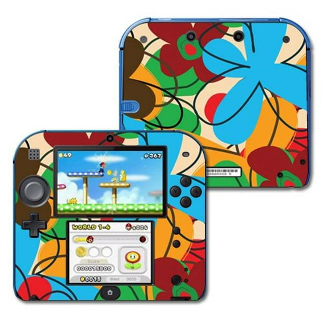 MightySkins NI2DS-Funky Flowers Skin Decal Wrap for Nintendo 2DS Sticker - Funky Flowers
