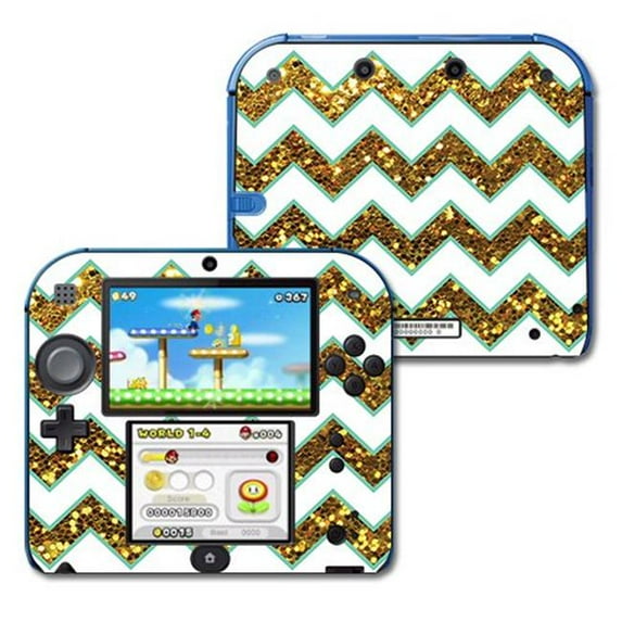 MightySkins NI2DS-Glitzy Chevron Skin Decal Wrap for Nintendo 2DS - Glitzy Chevron