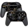 thumbnail image 1 of MightySkins NISWPCOI-Black Gold Marble Skin Decal Wrap for Nintendo Switch Pro Controller - Black Gold Marble, 1 of 4