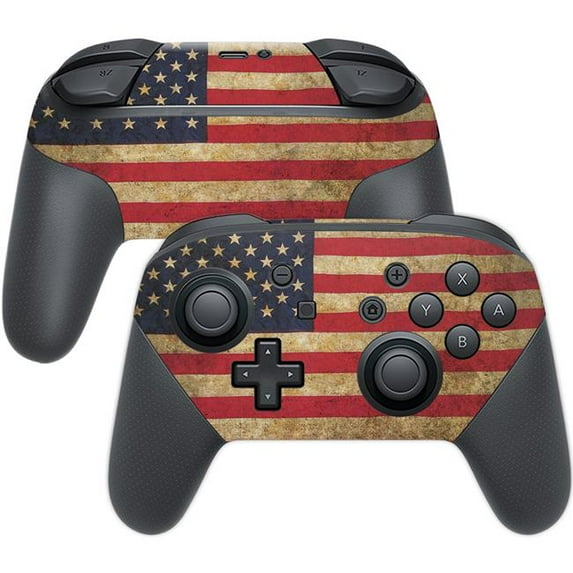 MightySkins NISWPCOI-Vintage Flag Skin Compatible with Nintendo Switch Pro Controller - Vintage Flag