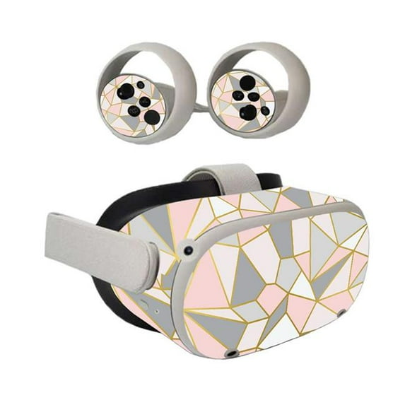 MightySkins OCQU2-Rose Gold Polygon Skin for Oculus Quest 2 - Rose Gold Polygon