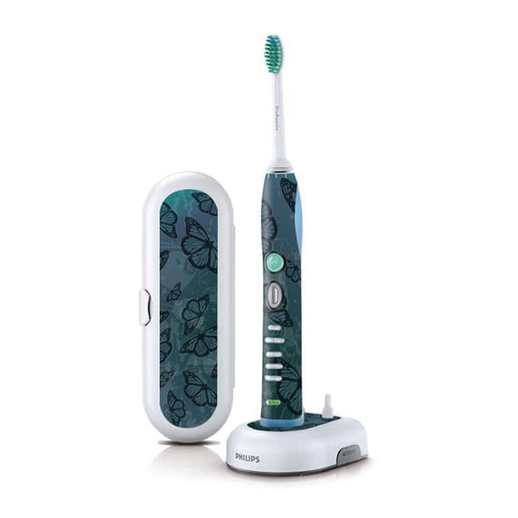 MightySkins PHSOFX7-Dark Butterfly Skin for Philips Sonicare 7 Series Flexcare Plus Rechargeable - Dark Butterfly