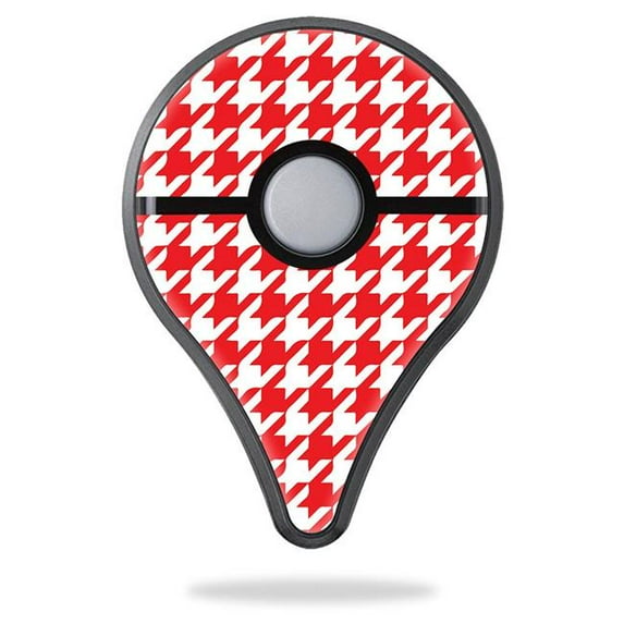 MightySkins POGOPLUS-Red Houndstooth Skin Decal Wrap for Pokemon Go Plus - Red Houndstooth