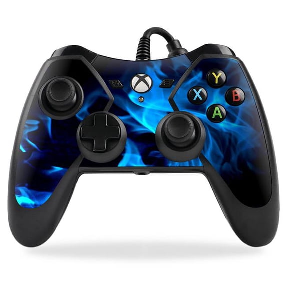 MightySkins PREXBONCO-Blue Flames Skin for PowerA Pro Ex Xbox One Controller Case Wrap Cover Sticker - Blue Flames