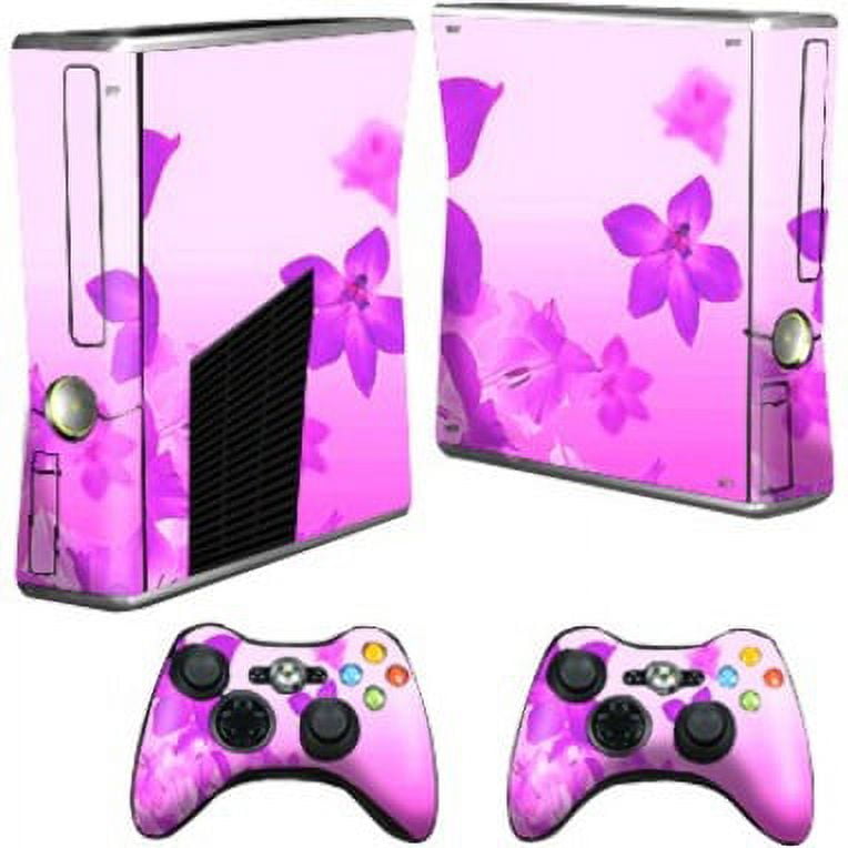 MightySkins Pink Flowers, Microsoft Xbox 360 S Slim System