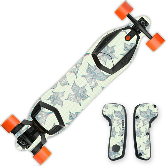 MightySkins Protective Vinyl Skin Decal for Boosted Board 2nd Gen wrap cover sticker skins 3d Flowers