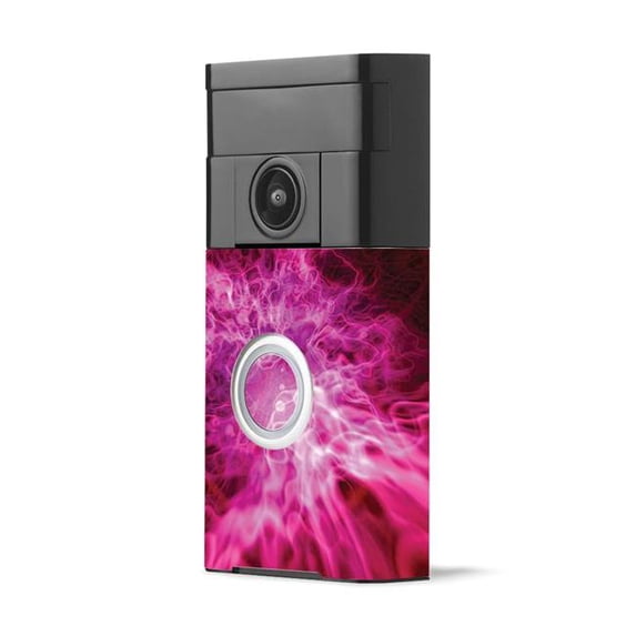 MightySkins RIVD-Red Mystic Flames Skin Decal Wrap for Ring Video Doorbell Sticker - Red Mystic Flames