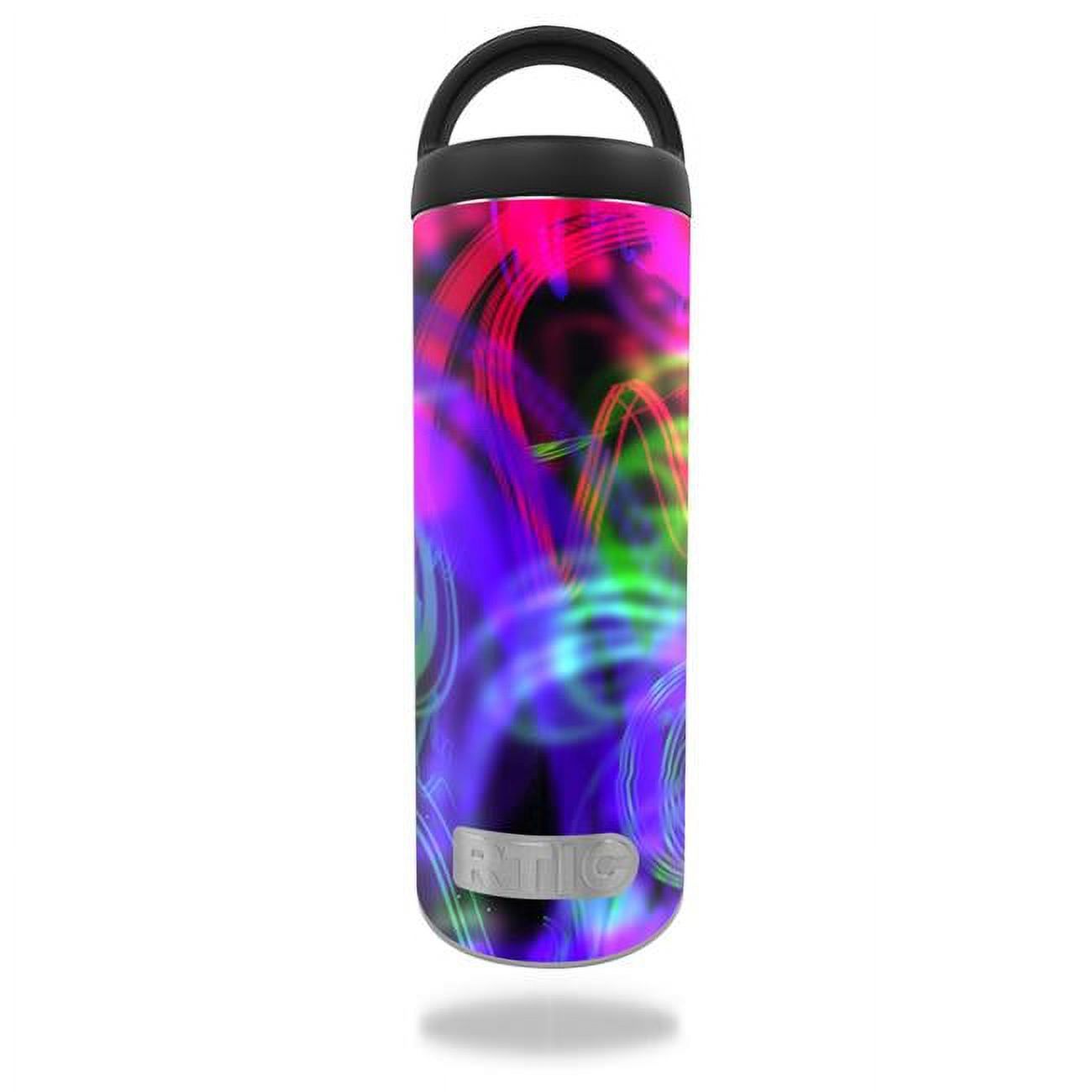 MightySkins RTBOT18-Neon Splatter Skin for RTIC 18 oz Bottle 2016 Wrap ...