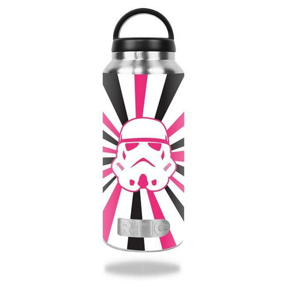 MightySkins RTBOT36-Pink Star Rays Skin for RTIC 36 oz Bottle 2016 Wrap Cover Sticker - Pink Star Rays