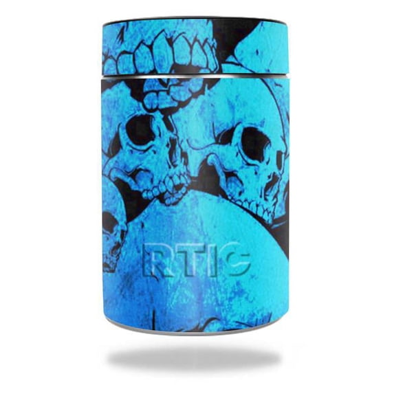 MightySkins RTCAN-Blue Skulls Skin for RTIC Can 2016 Wrap Cover Sticker - Blue Skulls