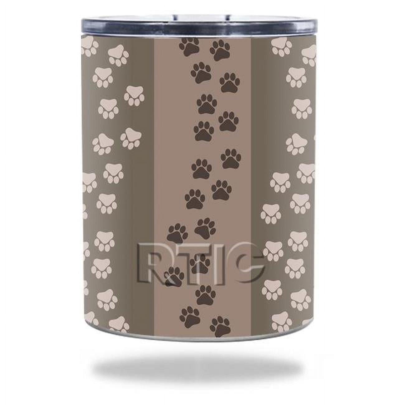 MightySkins RTLOW10-Paw Prints Skin for RTIC Lowball 10 oz 2016 Wrap ...