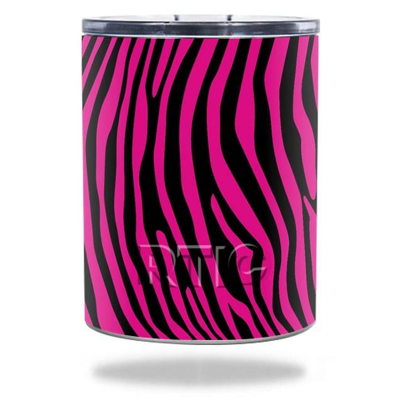 MightySkins RTLOW10-Pink Zebra Skin for RTIC Lowball 10 oz 2016 Wrap ...