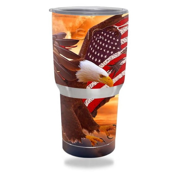 MightySkins SICTUM301-Bald Eagle Skin for SIC 30 oz Tumbler Seriously Ice Cold Wrap Cover Sticker - Bald Eagle