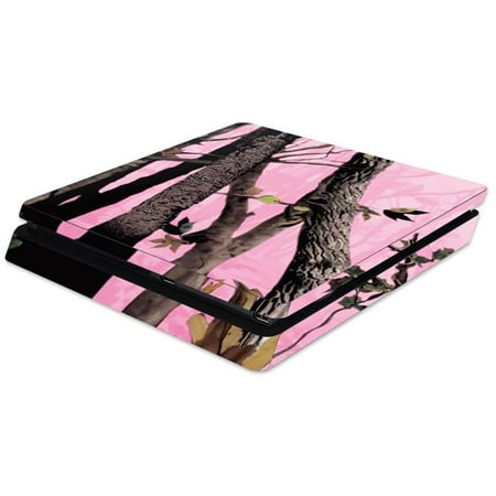 MightySkins SOPS4SL-Pink Tree Camo Skin Compatible with Sony PS4 Slim Console - Pink Tree Camo