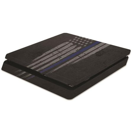 MightySkins SOPS4SL-Thin Blue Line Skin for Sony PS4 Slim Console, Thin Blue Line